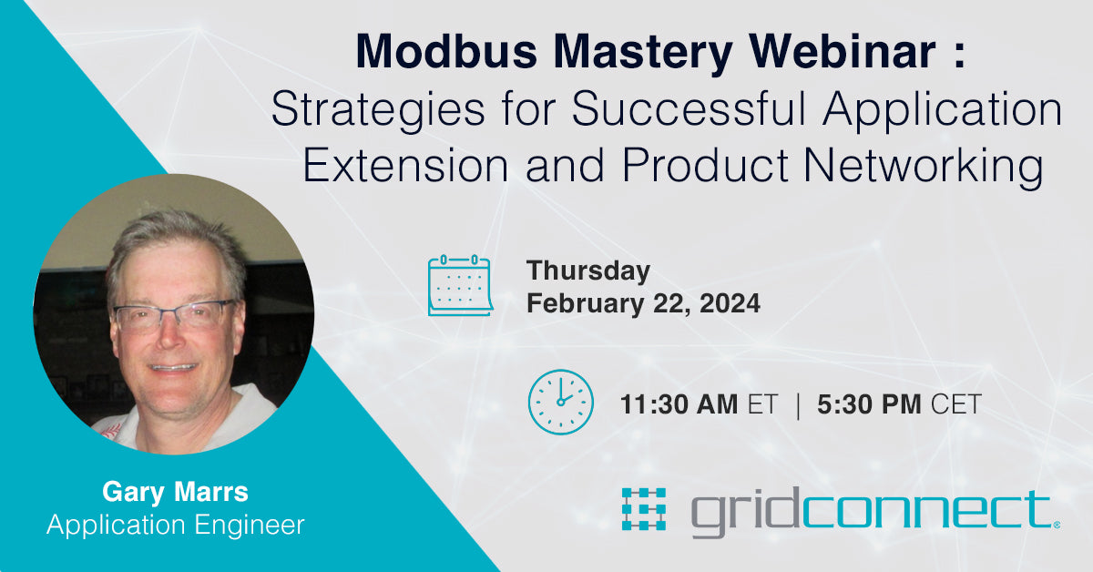 WEBINAR: Modbus Strategies for Extension & Networking – Grid Connect