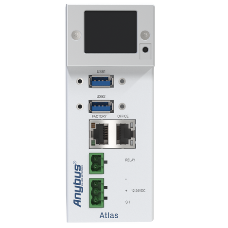 Atlas2Plus front view, Anybus, MPN: 101-800341