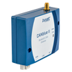 CANblue II Bluetooth-CAN Gateway, a versatile and cost-effective Bluetooth module for CAN systems that can be used with an external antenna. angled left