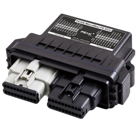 PCAN-MicroMod FD ECU universal control unit for the integration of custom accessories in automotive applications.