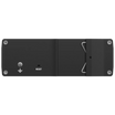 Other side of TSW202 has grounding screw and integrated DIN rail mount.