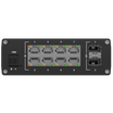 TSW210 side view with power connector, 8 Ethernet ports, and 2 SFP.